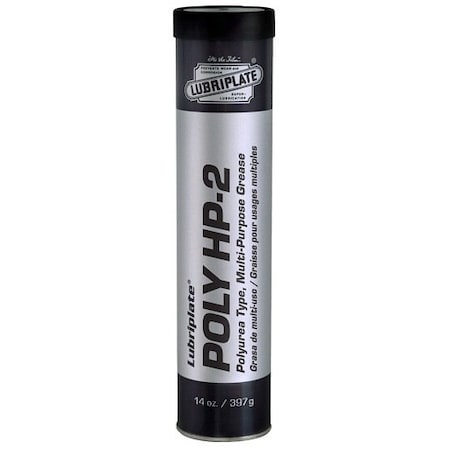 Lubriplate Poly Urea Grease, Bearing, Cartridge, Semi Solid POLY HP-2 14.5OZ CART ; L0191-098